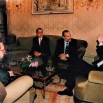 Primera reunión con Sampaio en 1994. José María Pagador es el primero por la izquierda. ARCHIVO J.M.P.