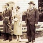 Cipriano Rivas Cherif, Manuel Azaña y sus esposas. R. Cherif fue el primer director del festival en los años 30.