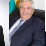 Los cinco presidentes de la Diputación de Badajoz con Ibarra. Ni una mujer.
