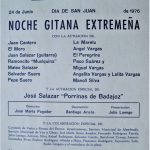 Programa de mano de la Noche Gitana, donde consta que el espectáculo lo dirigió el periodista. ARCHIVO J.M. PAGADOR.